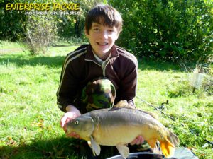 Sam Weedon with a Cornskin caught carp